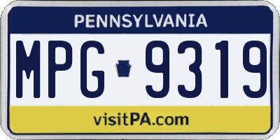 PA license plate MPG9319