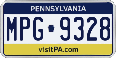 PA license plate MPG9328