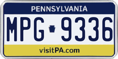 PA license plate MPG9336