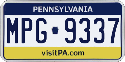 PA license plate MPG9337