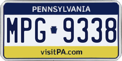 PA license plate MPG9338