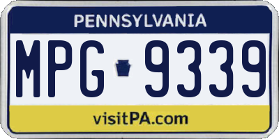 PA license plate MPG9339