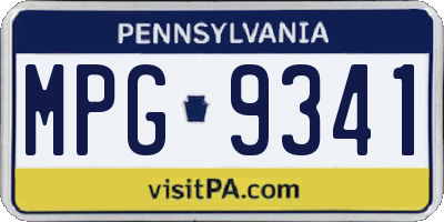 PA license plate MPG9341