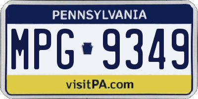 PA license plate MPG9349