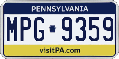 PA license plate MPG9359