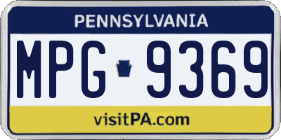 PA license plate MPG9369
