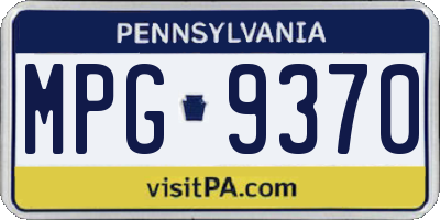 PA license plate MPG9370