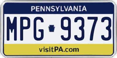 PA license plate MPG9373