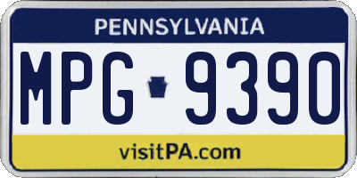 PA license plate MPG9390