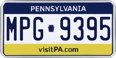 PA license plate MPG9395