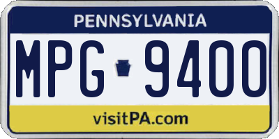 PA license plate MPG9400