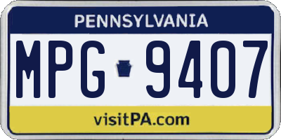PA license plate MPG9407