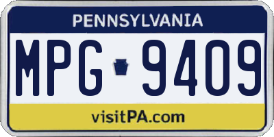 PA license plate MPG9409