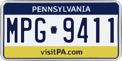 PA license plate MPG9411