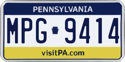 PA license plate MPG9414