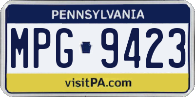 PA license plate MPG9423