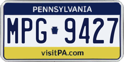 PA license plate MPG9427
