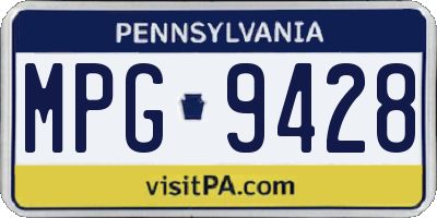 PA license plate MPG9428