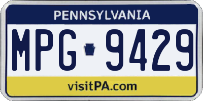 PA license plate MPG9429