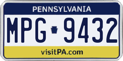 PA license plate MPG9432