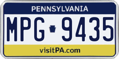 PA license plate MPG9435