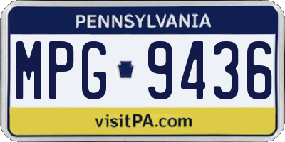 PA license plate MPG9436