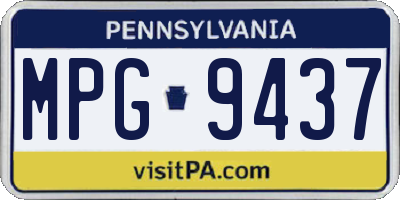 PA license plate MPG9437