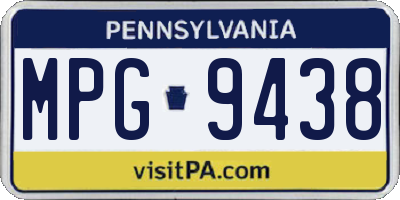 PA license plate MPG9438