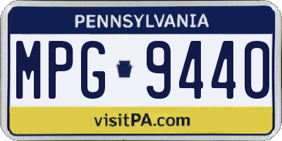 PA license plate MPG9440