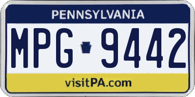 PA license plate MPG9442
