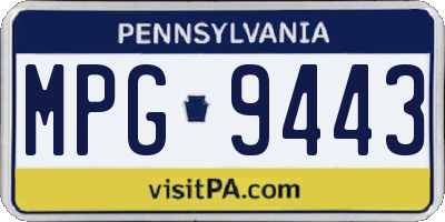 PA license plate MPG9443
