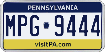 PA license plate MPG9444