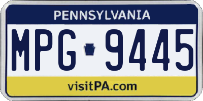 PA license plate MPG9445