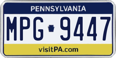 PA license plate MPG9447
