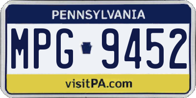 PA license plate MPG9452