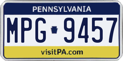 PA license plate MPG9457