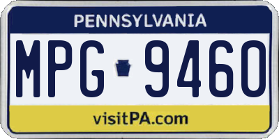 PA license plate MPG9460