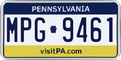 PA license plate MPG9461