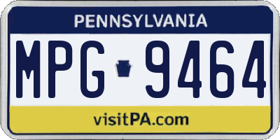PA license plate MPG9464