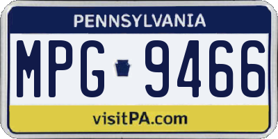 PA license plate MPG9466