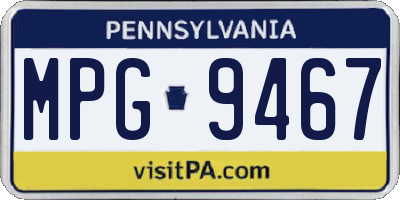 PA license plate MPG9467