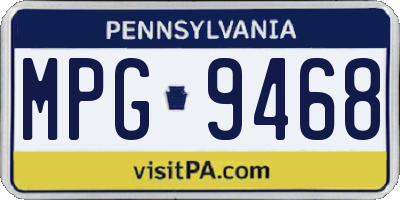 PA license plate MPG9468