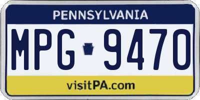 PA license plate MPG9470