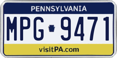 PA license plate MPG9471