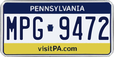 PA license plate MPG9472