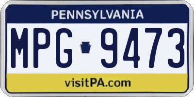 PA license plate MPG9473