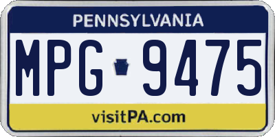 PA license plate MPG9475