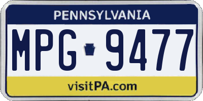 PA license plate MPG9477