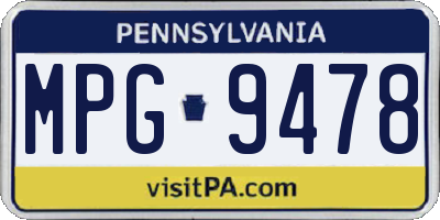 PA license plate MPG9478
