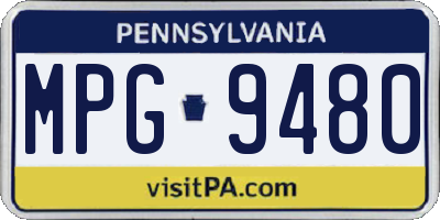PA license plate MPG9480